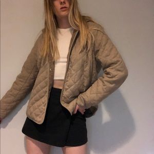 UNIQLO TAN QUILTED JACKET